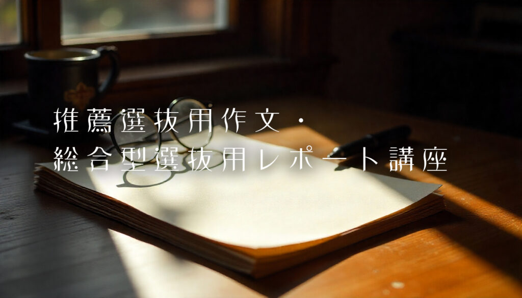 推薦選抜用作文・総合型選抜用レポート講座
